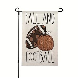 Fall & American Football Print Garden No Flagpole 12×18 Inches NIP